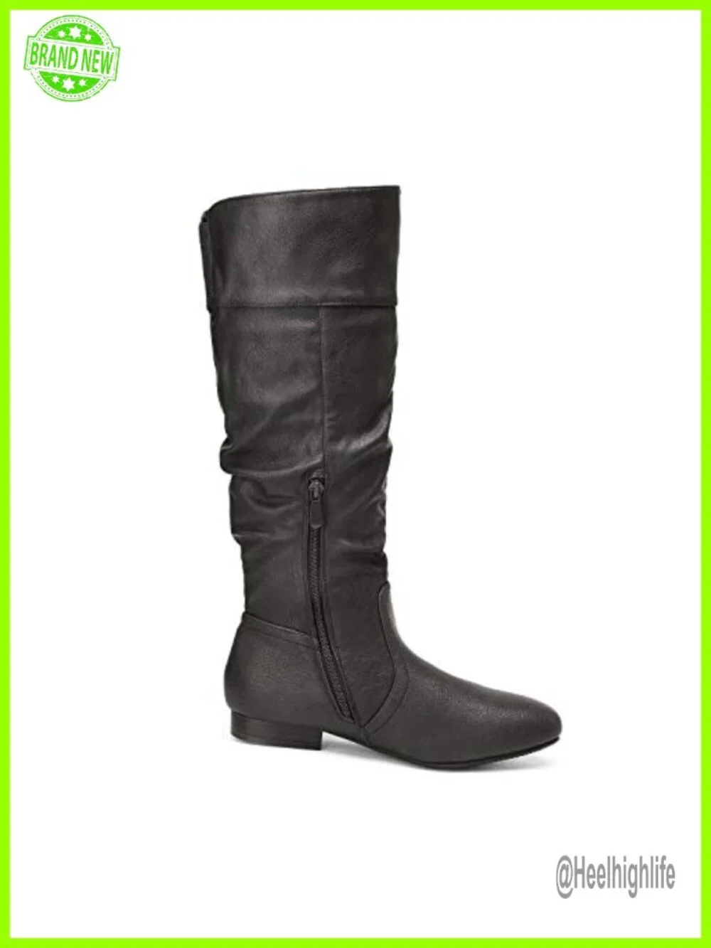 Knee High Pull On Winter Boots with Faux Fur Lining